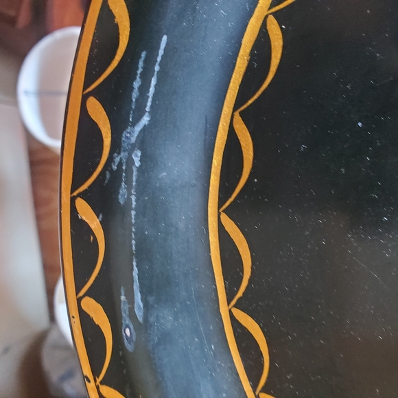 Vintage Hand Painted Tole Tray - Read listing description & make me an offer - Picture 5 of 7